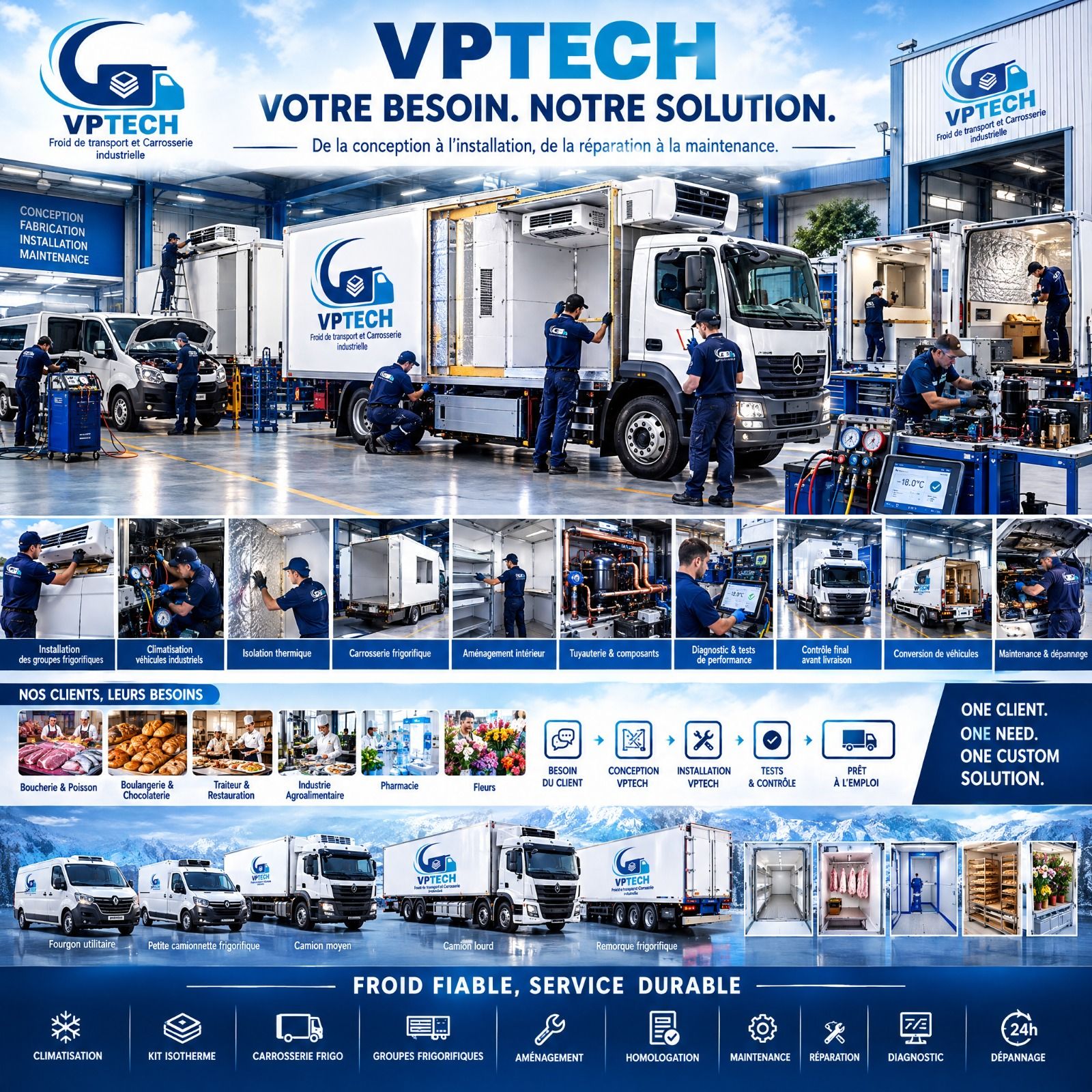 Atelier de diagnostic et banc d'essai frigorifique VPTECH