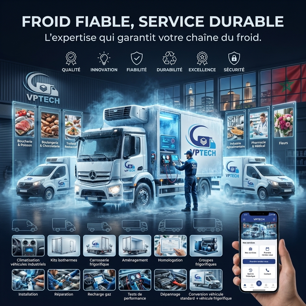 Prestations techniques, révision et maintenance frigorifique VPTECH